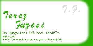terez fuzesi business card
